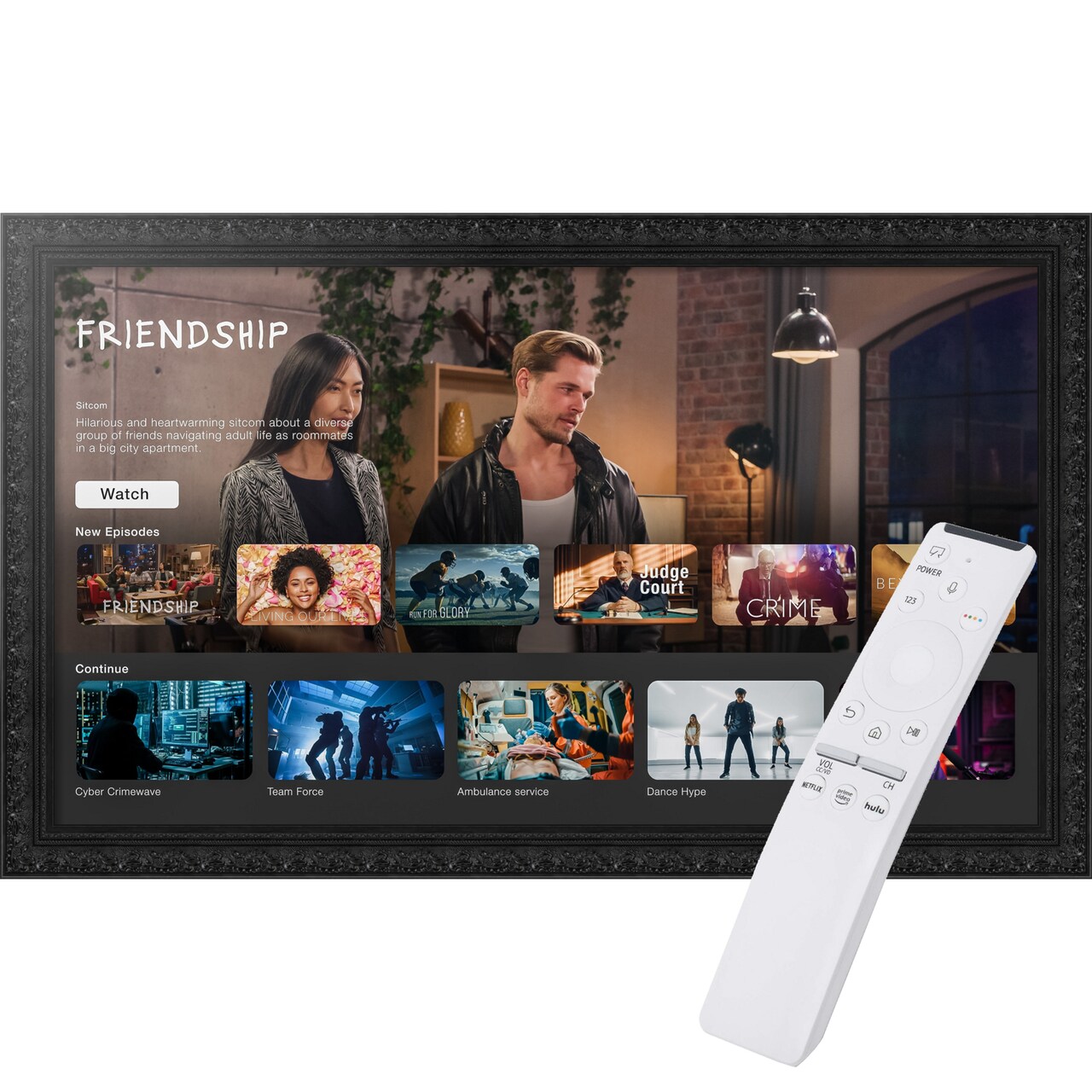 The Samsung Frame TV 55 inch TV Frame, Ornate Frame TV (Fits 2021-2025 Models)